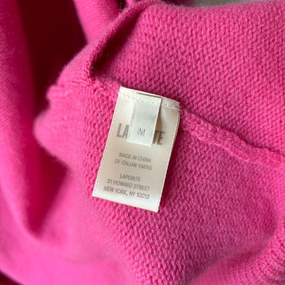 LAPOINTE Cashmere cardigan In Italian Yarn Sz M - Picture 7 of 8